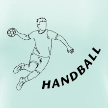 Handball nápis šikmo