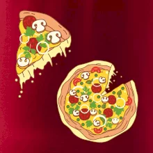 Pizza + Pizza kousek