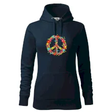 Peace symbol červené květiny