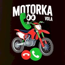 Karikatura motorka cross volá