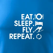 Eat sleep fly repeat - skoky na lyžích
