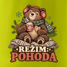 Rodinná vánoční trička - Režim pohoda zimní medvědice máma