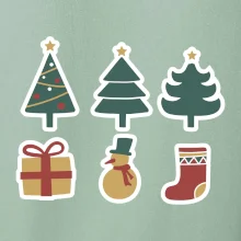 Vánoční sada - stromky a dárky