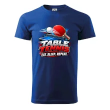 Stolní tenis pálka a míček eat sleep repeat