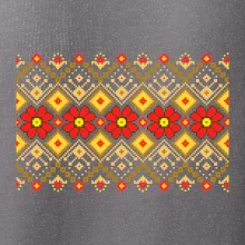 Ukrajinský vzor  - Červené květiny