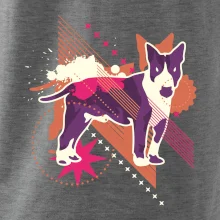 Pes abstrakce fialový