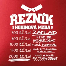 Hodinová mzda řezník