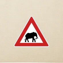 Dopravní značka - Pozor slon