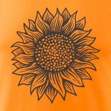 Slunečnice kreslená černobílá