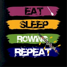 Eat sleep rowing repeat barevné
