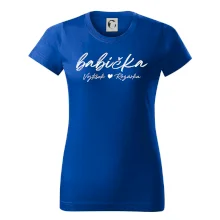 Babička Tričko se jmény dětí psací písmo