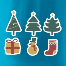 Vánoční sada - stromky a dárky