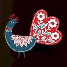 Folklor - páv modrý