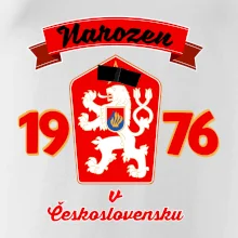 Narozen v Československu - Přelepený znak 1976