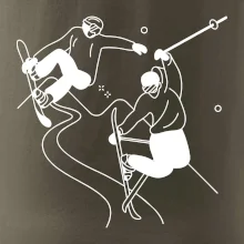 Lyžovaní - kresleny obrázek