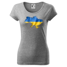 Ukrajina vlajka mapa