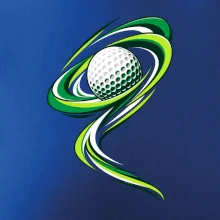 Golfový míček zelená dynamika