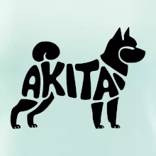 Akita Inu - Nápis v těle
