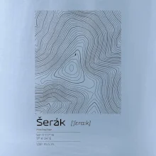 Šerák - vrstevnice v obdélníku