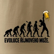 Evoluce říjnového muže s velkým půllitrem piva