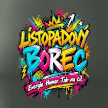 Listopadový borec barevné graffiti a energie