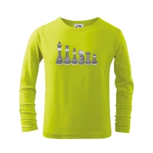 Šachové figurky v řadě - kreslené