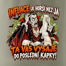 Drákula vyděšený z nekonečně dlouhé účtenky