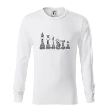 Šachové figurky v řadě - kreslené