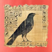 Egyptské hieroglyfy pták