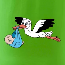 Čáp a miminko - kluk (Hana-creative)