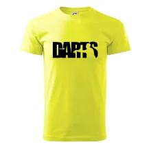 Darts - nápis se šipkařem