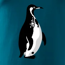 Tučňák černobílý z boku