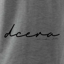 Psací nápis syn - dcera s ročníkem