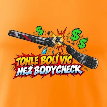Zlomená hokejka bolí víc než bodycheck
