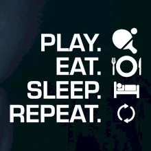 Stolní tenis - eat sleep