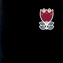 Folklor na prsu květina čtyřlistá