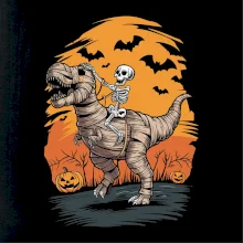 Halloween - dinosaurus a kostra