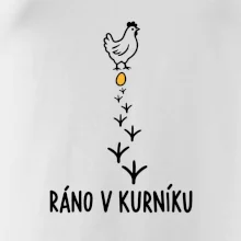Ráno v kurníku slepice a vejce