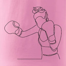 Žena boxerka jedním tahem