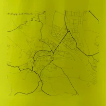 Černobílá mapa Kralupy nad Vltavou