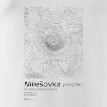 Milešovka - vrstevnice v obdélníku