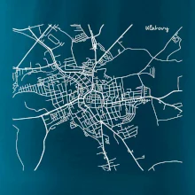 Mapy měst černobílé Klatovy