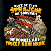 Pluh zaseknutý o balvan na souvrati