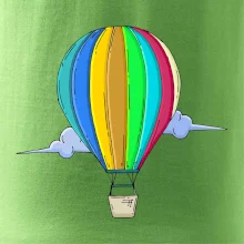 Horkovzdušný balon v oblacích