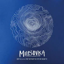 Milešovka - vrstevnice v kruhu