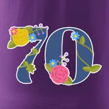 Květinové číslo kreslené - 70