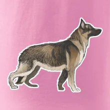 Německý ovčák - hnědý kreslený