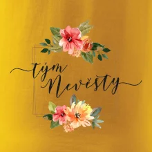 Tým nevěsty čtverec oranžový