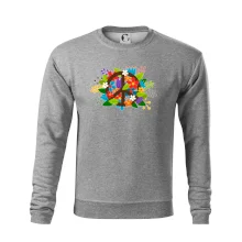 Peace symbol prorostlý květinami