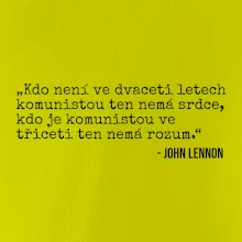 Kdo není ve dvaceti letech komunistou....